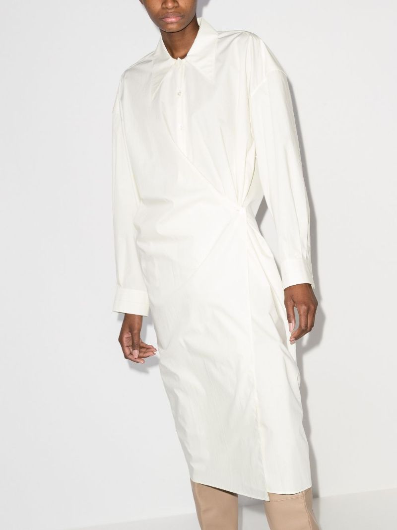 Twisted Midi Shirt Dress