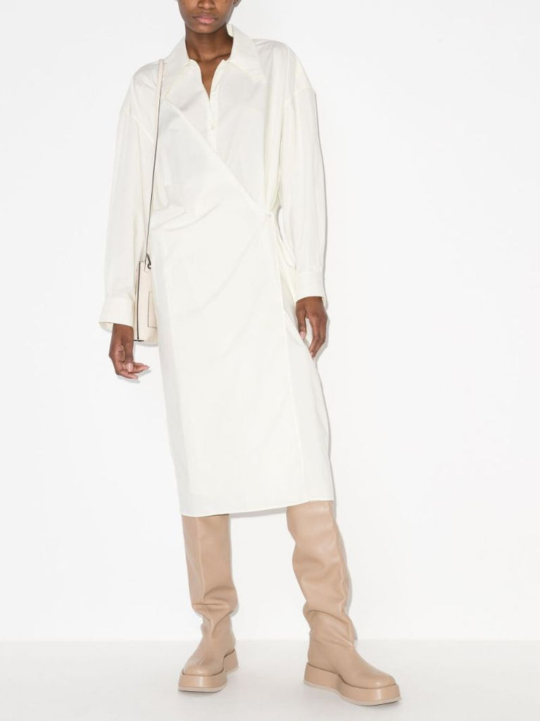 Twisted Midi Shirt Dress