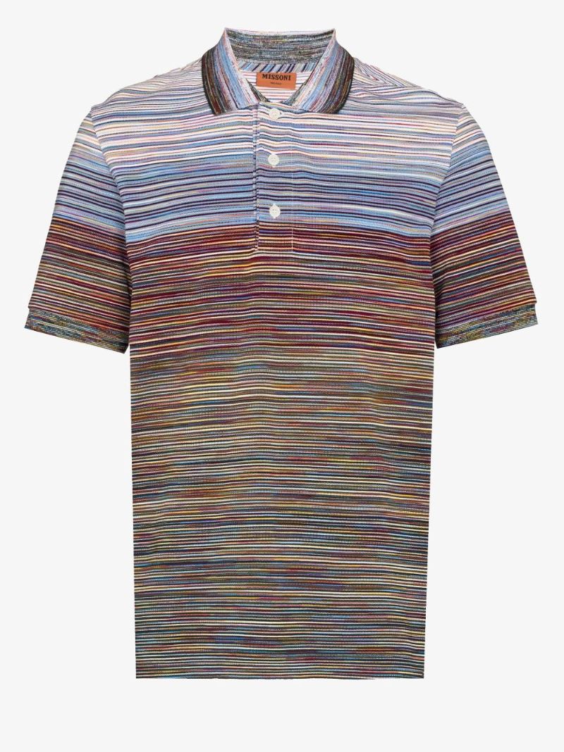 Striped Cotton Polo Shirt