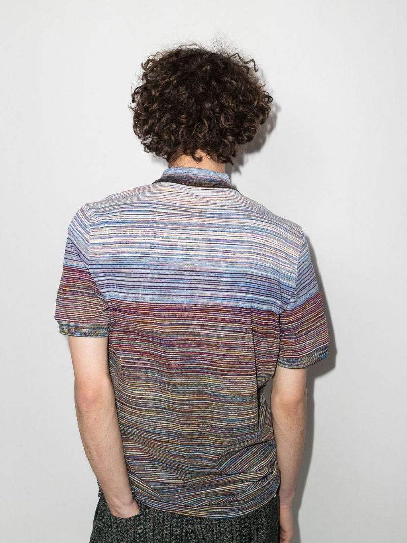 Striped Cotton Polo Shirt