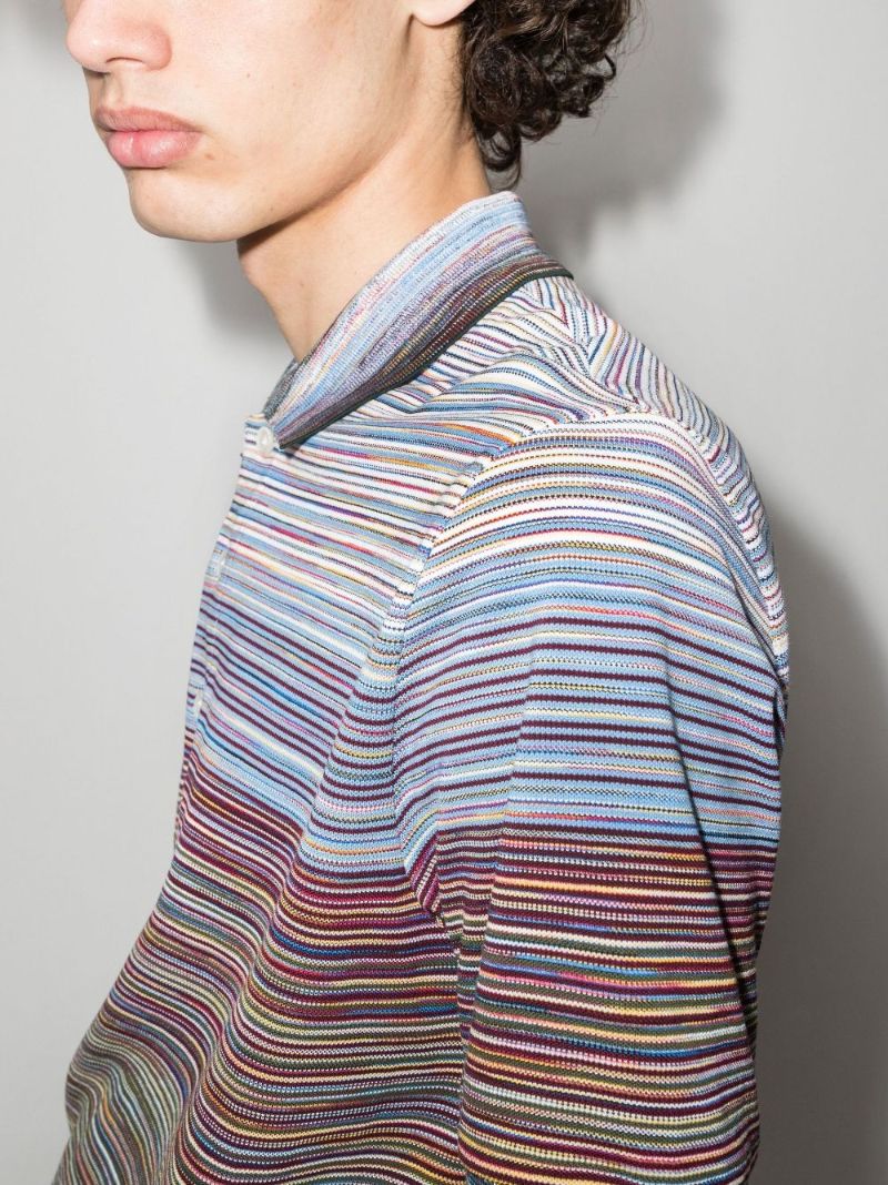 Striped Cotton Polo Shirt