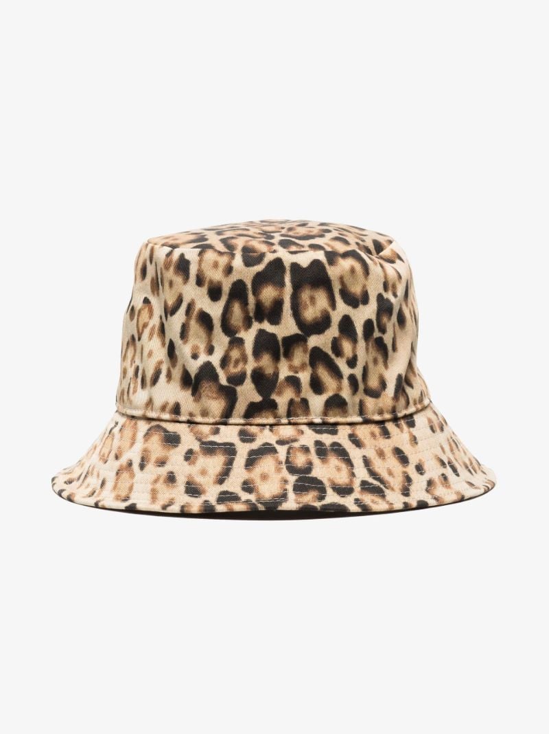 Brown Leopard Print Bucket Hat