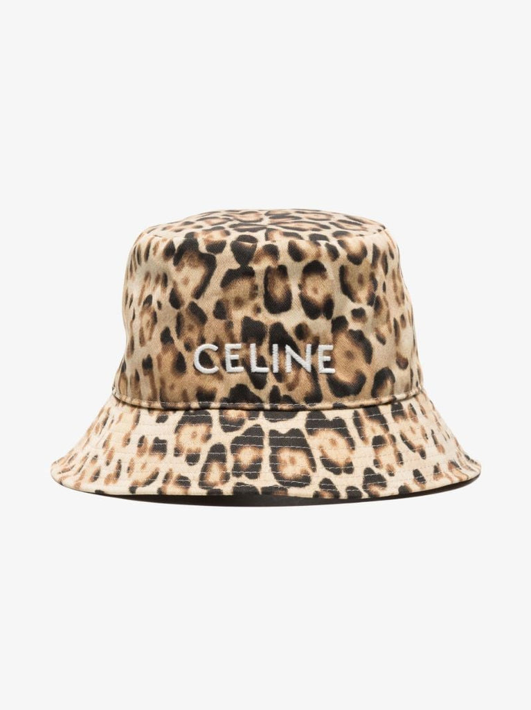 Brown Leopard Print Bucket Hat