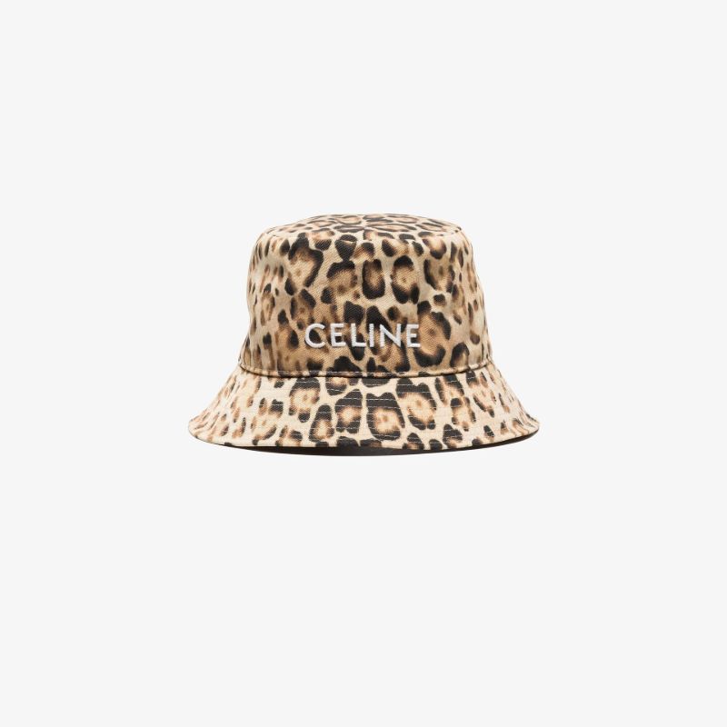 Brown Leopard Print Bucket Hat