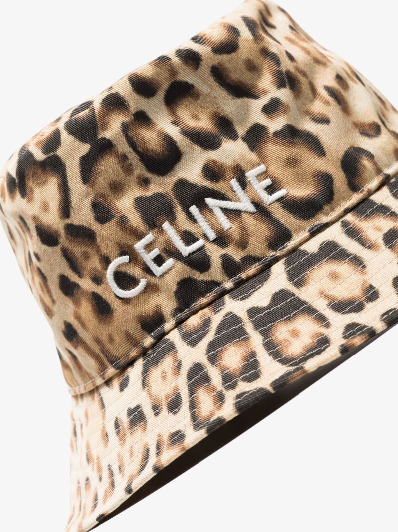 Brown Leopard Print Bucket Hat