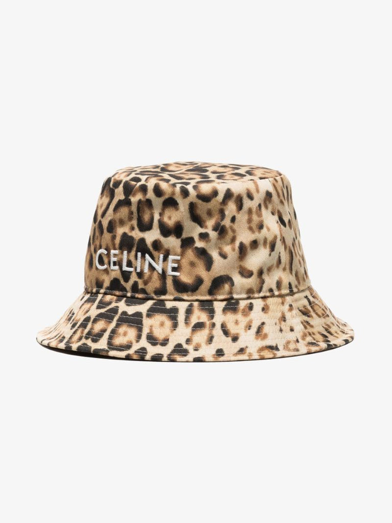 Brown Leopard Print Bucket Hat