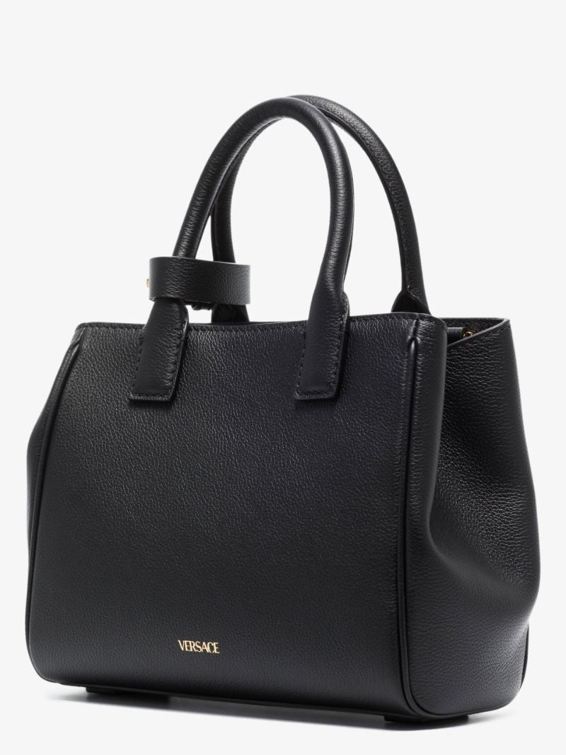 Black La Medusa Small Leather Shoulder Bag