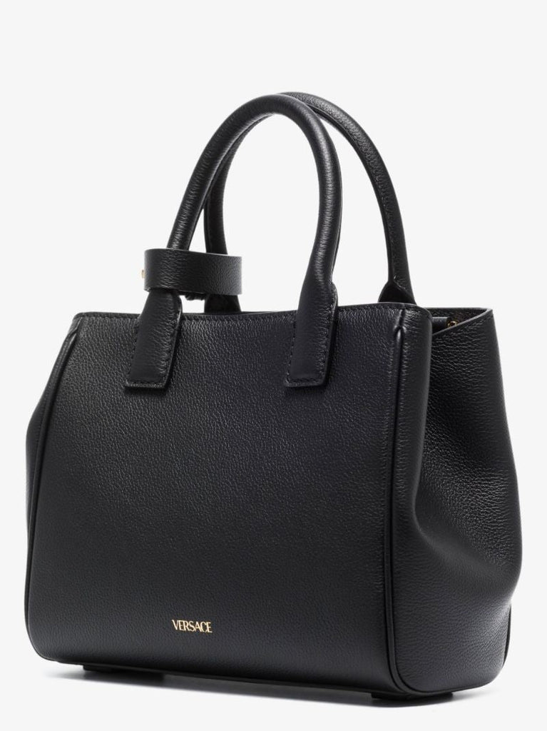 Black La Medusa Small Leather Shoulder Bag