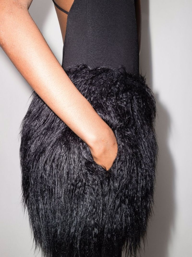 Faux-shearling Mini Skirt