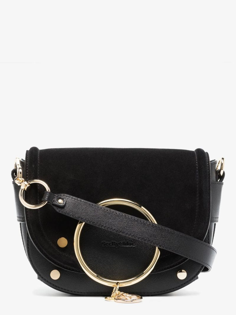 Black Mara Leather Cross Body Bag