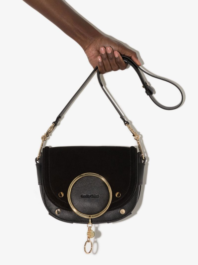 Black Mara Leather Cross Body Bag