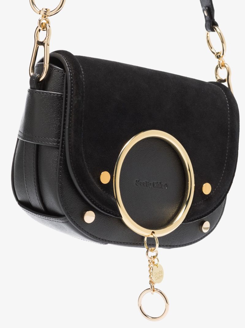 Black Mara Leather Cross Body Bag