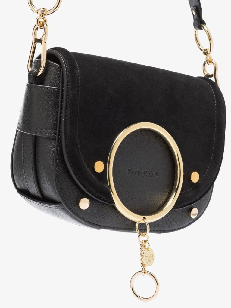 Black Mara Leather Cross Body Bag