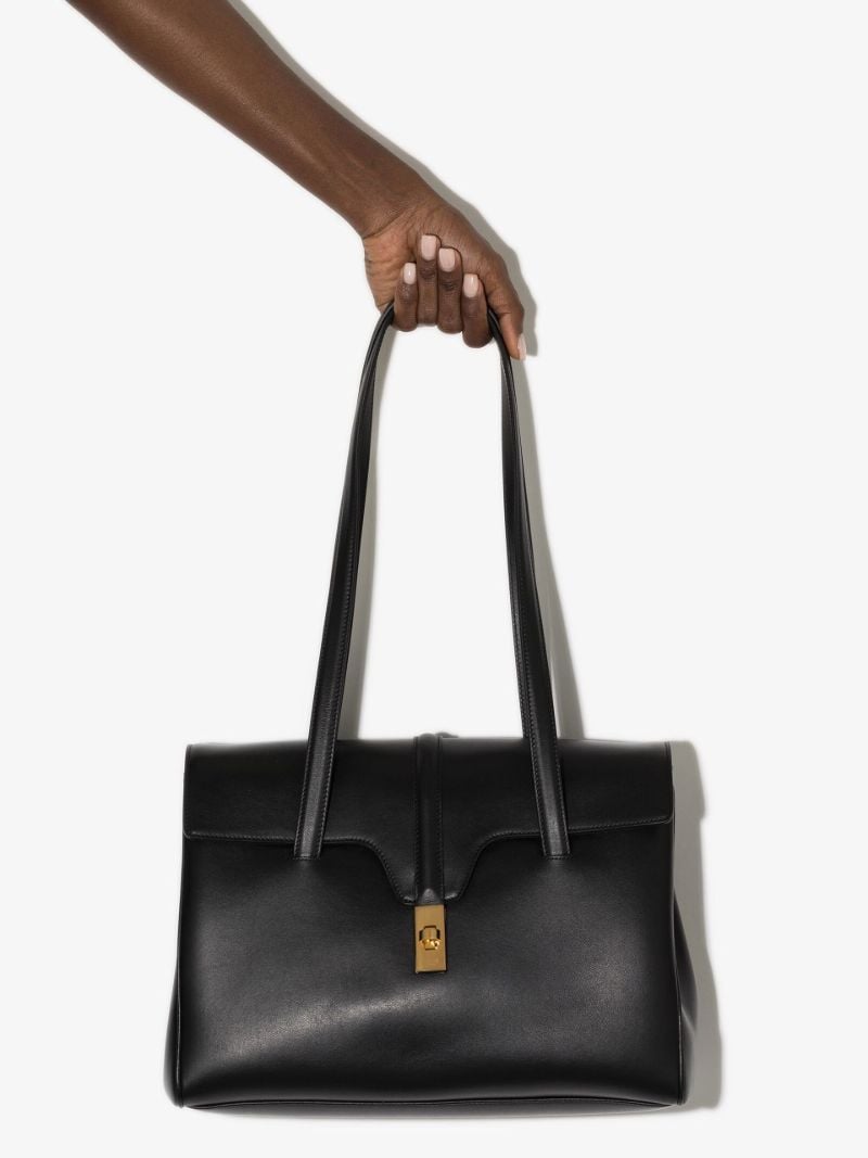 Black Medium Soft 16 Leather Bag
