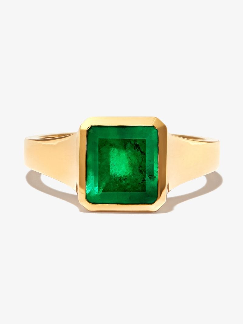 18k Yellow Gold Cosma Emerald Ring
