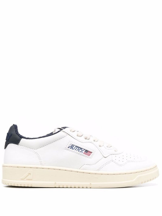 White Medalist Lace-up Sneakers