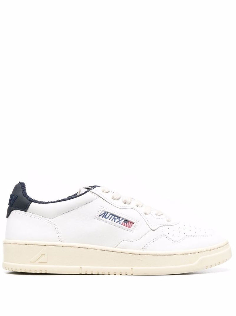 White Medalist Lace-up Sneakers