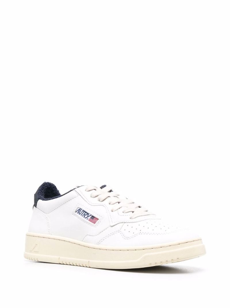White Medalist Lace-up Sneakers