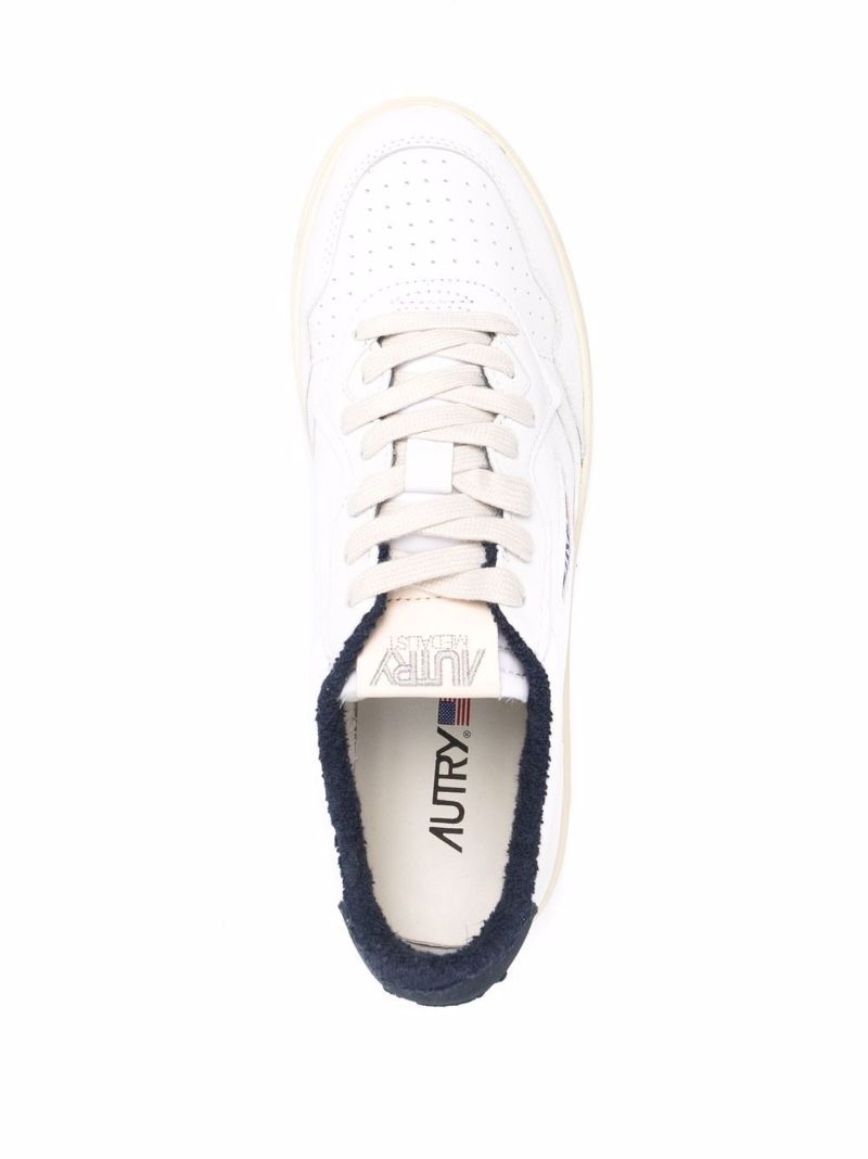 White Medalist Lace-up Sneakers