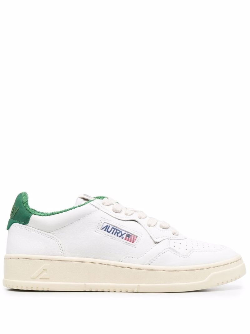 White Medalist Low Top Sneakers