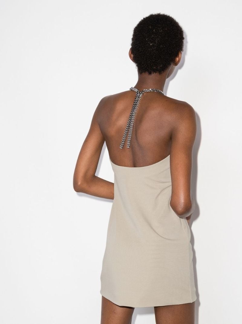 Chain Strap Halterneck Mini Dress