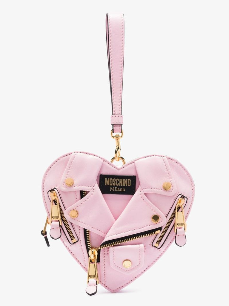 Pink Biker Heart Leather Mini Bag