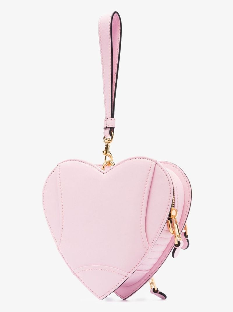 Pink Biker Heart Leather Mini Bag