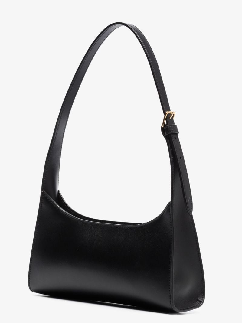 Black Triomphe Leather Shoulder Bag