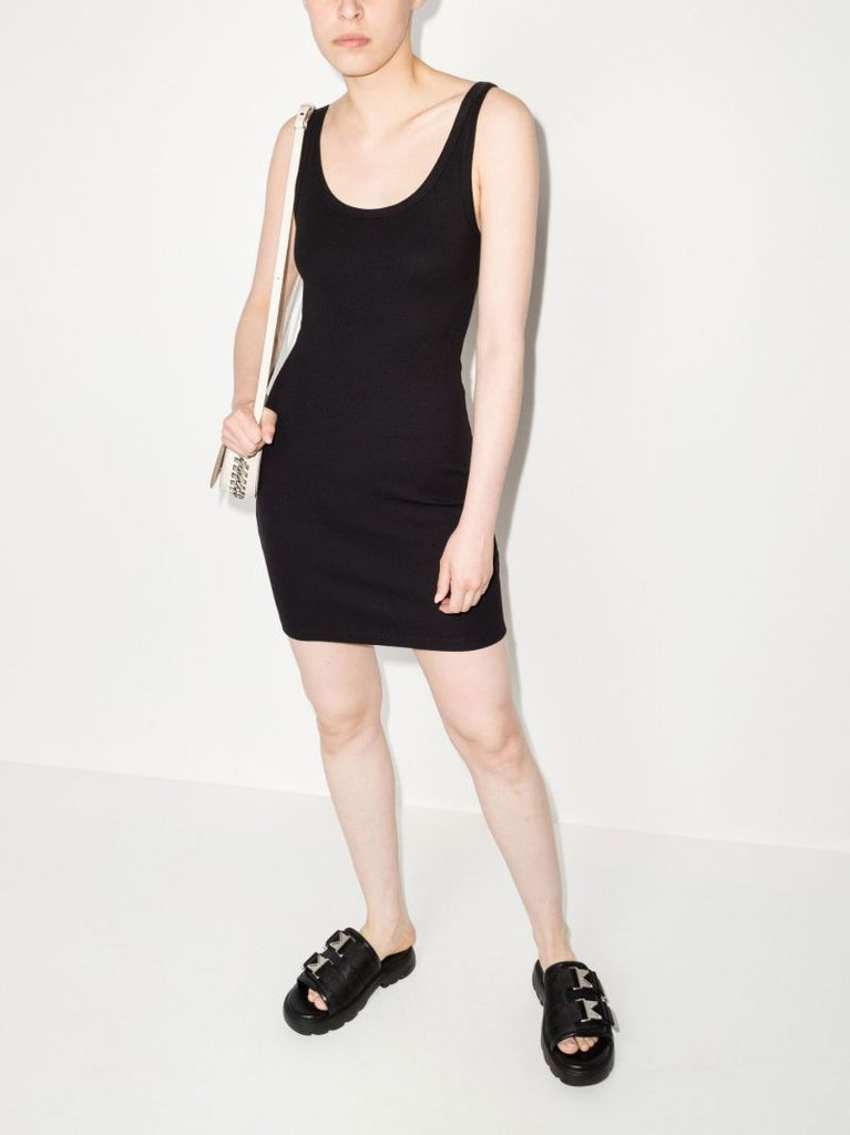 Ribbed Cotton Mini Dress