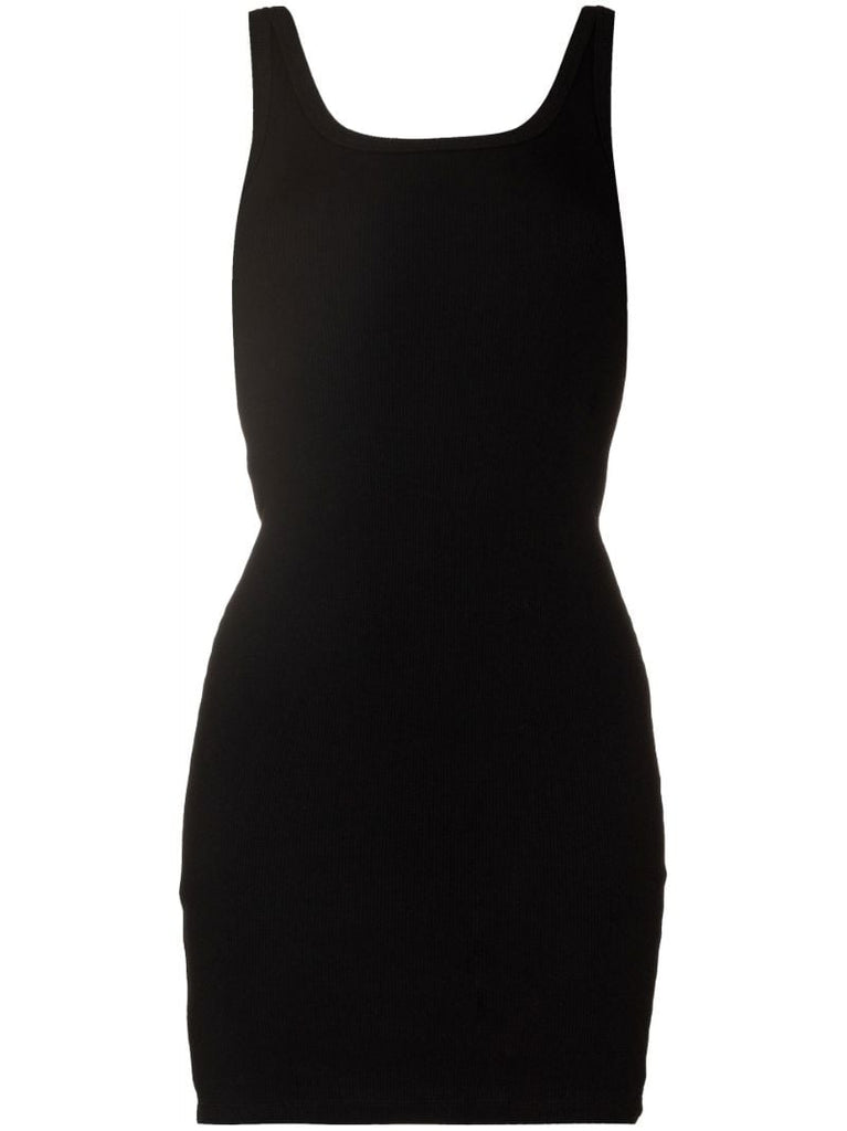Ribbed Cotton Mini Dress