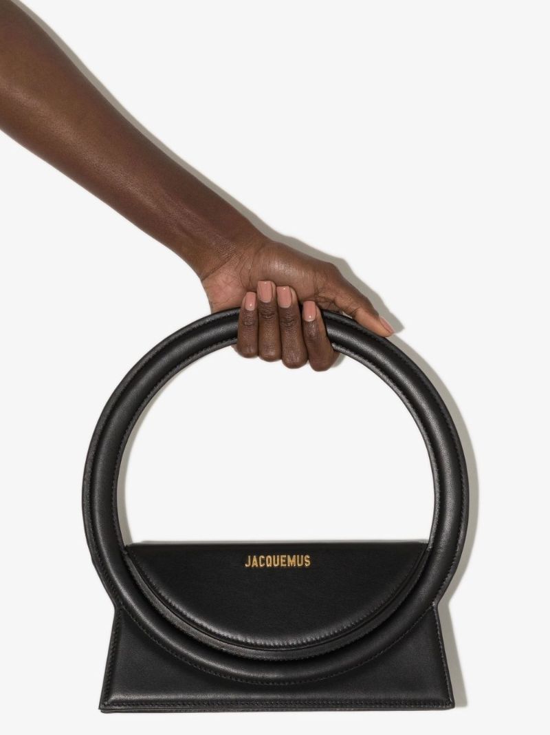 Black Le Sac Rond Leather Shoulder Bag