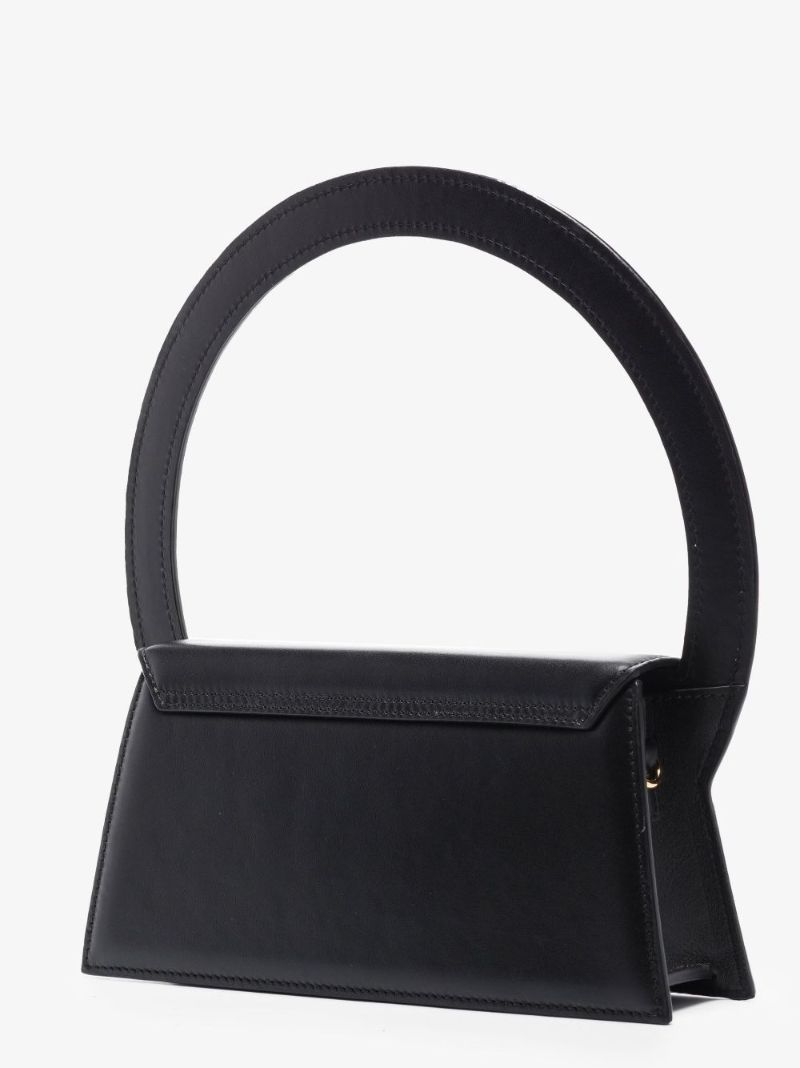 Black Le Sac Rond Leather Shoulder Bag