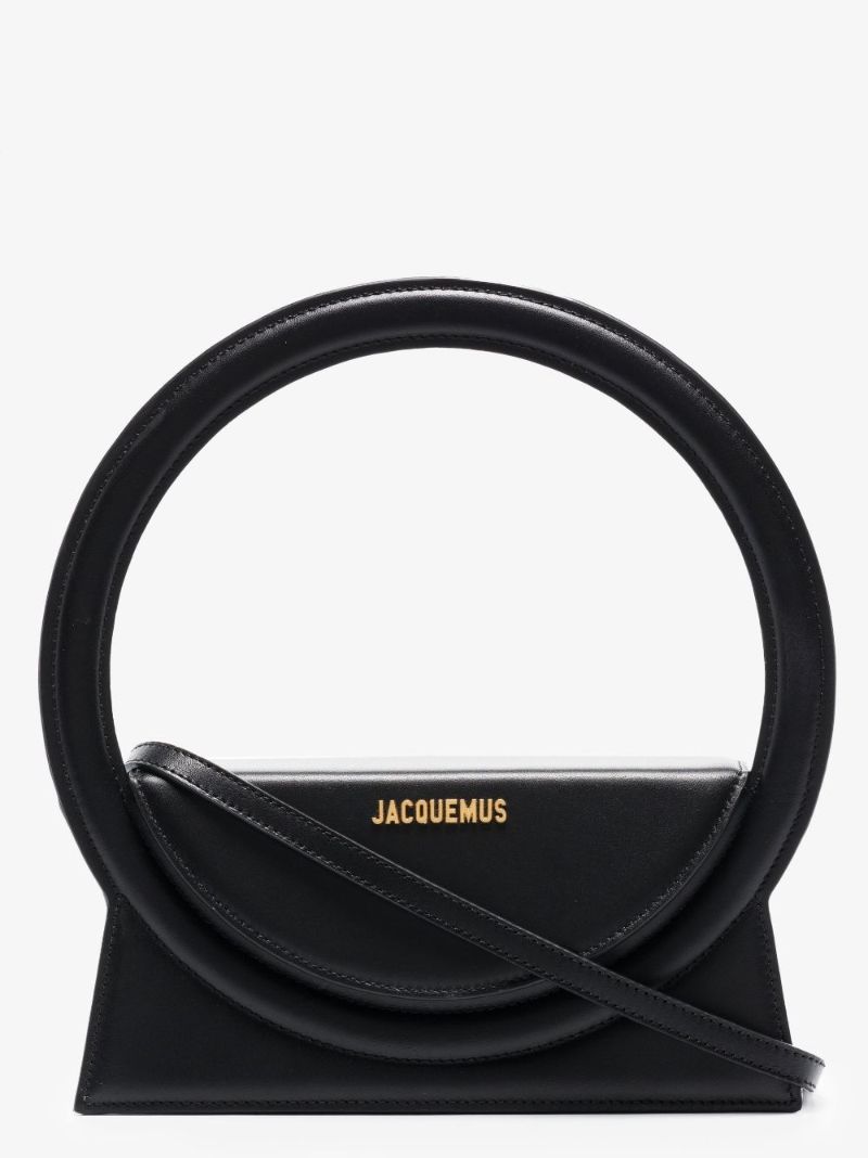 Black Le Sac Rond Leather Shoulder Bag