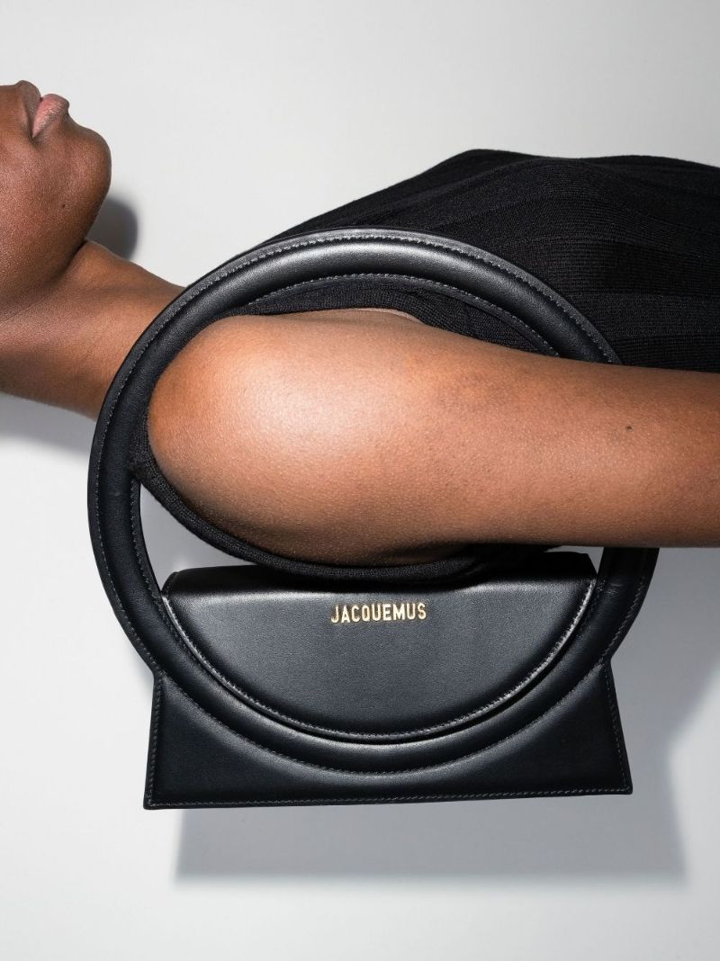 Black Le Sac Rond Leather Shoulder Bag