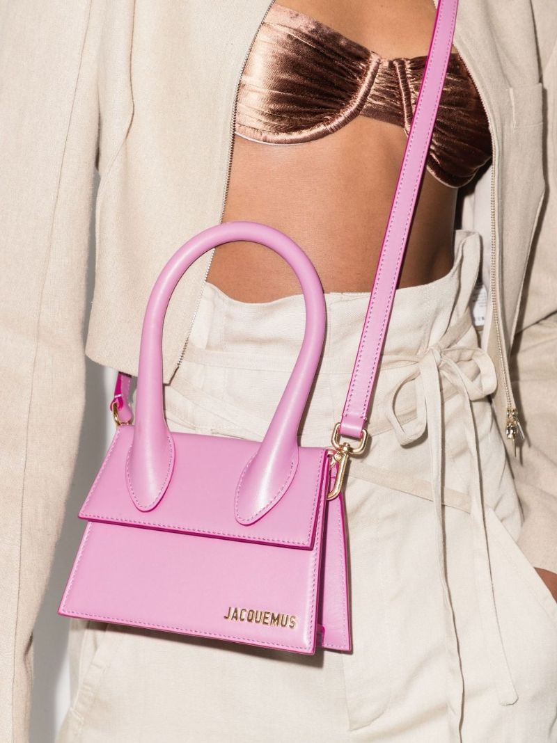 Pink Le Chiquito Moyen Leather Tote Bag