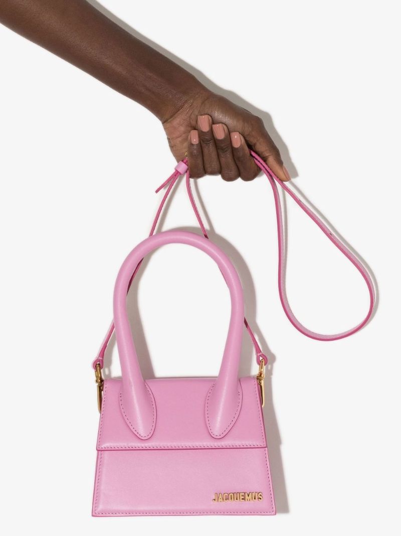 Pink Le Chiquito Moyen Leather Tote Bag
