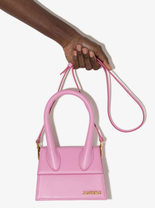 Pink Le Chiquito Moyen Leather Tote Bag