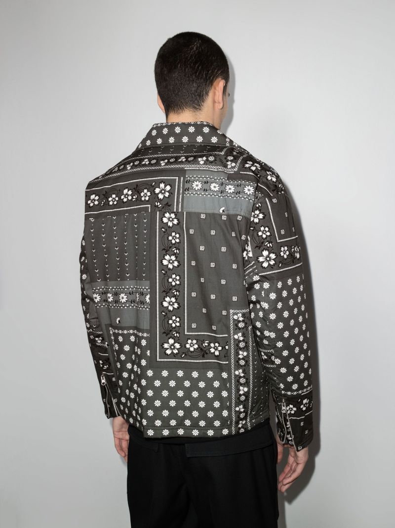 Bandana Print Cotton Biker Jacket