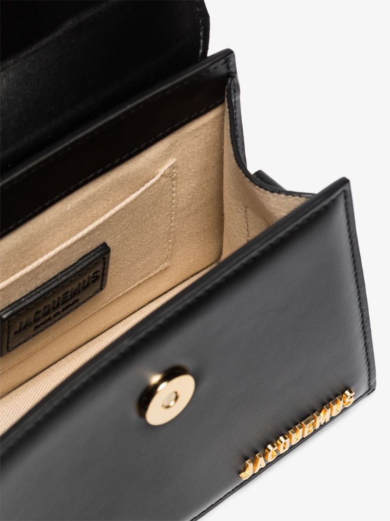Black Le Chiquito Noeud Leather Top Handle Bag