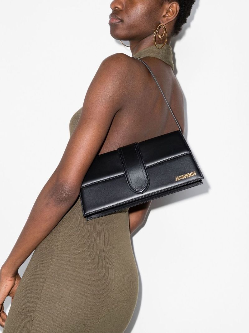 Black Le Bambino Long Leather Shoulder Bag