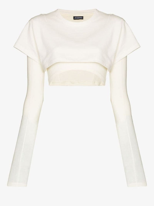 Neutral Le Double Cropped T-shirt