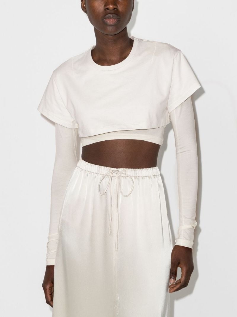 Neutral Le Double Cropped T-shirt