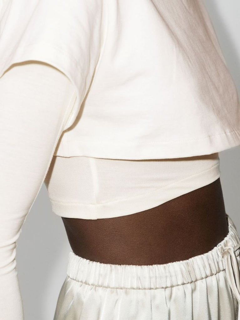 Neutral Le Double Cropped T-shirt