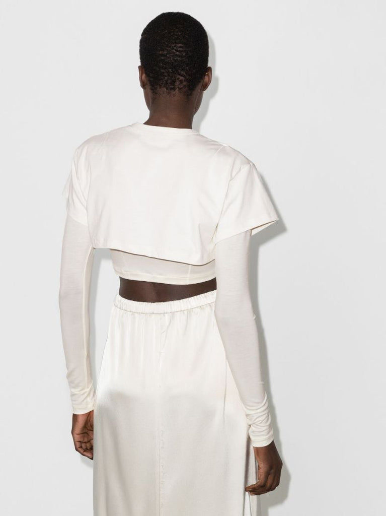 Neutral Le Double Cropped T-shirt