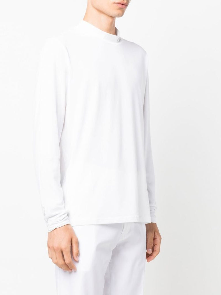 White Rlx Long Sleeve Mock Neck T-shirt