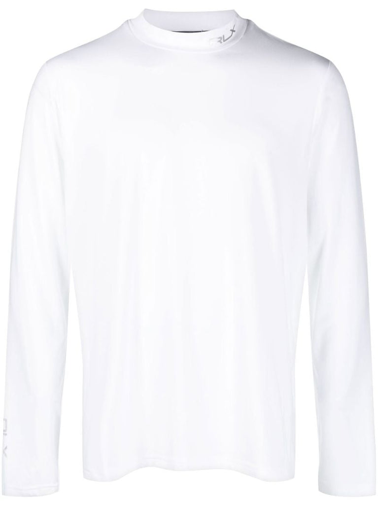 White Rlx Long Sleeve Mock Neck T-shirt