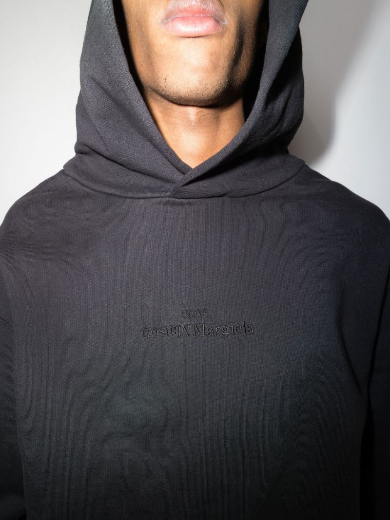 Logo Embroidered Cotton Hoodie