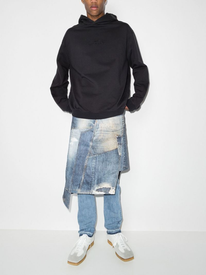 Logo Embroidered Cotton Hoodie