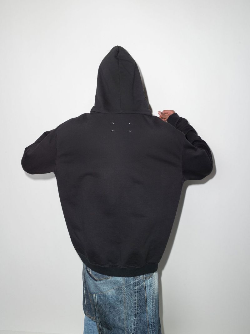 Logo Embroidered Cotton Hoodie