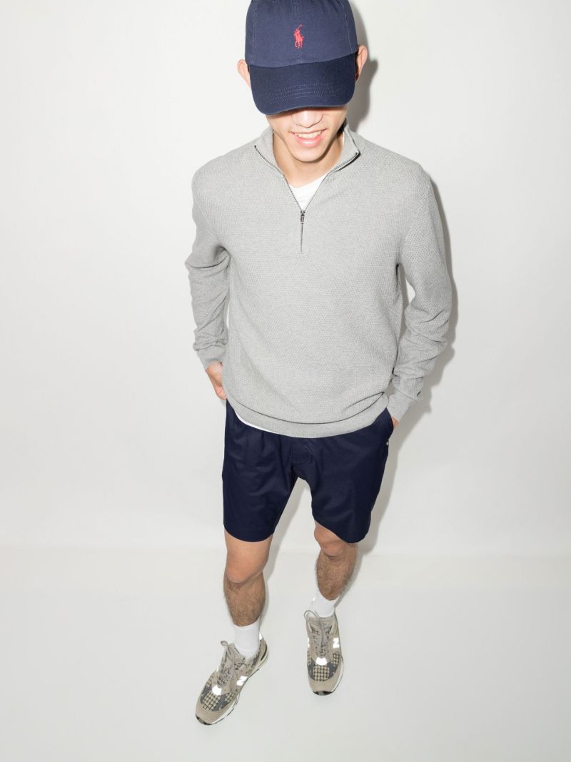 Blue Tailored Golf Shorts